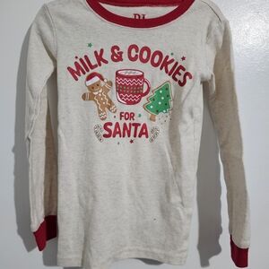 Cream & Red 'Milk & Cookies for Santa' Long-Sleeve Kids Top